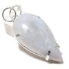 Natural Rainbow Moonstone Gemstone 925 Sterling Silver Pendant 2.17" Q5s62