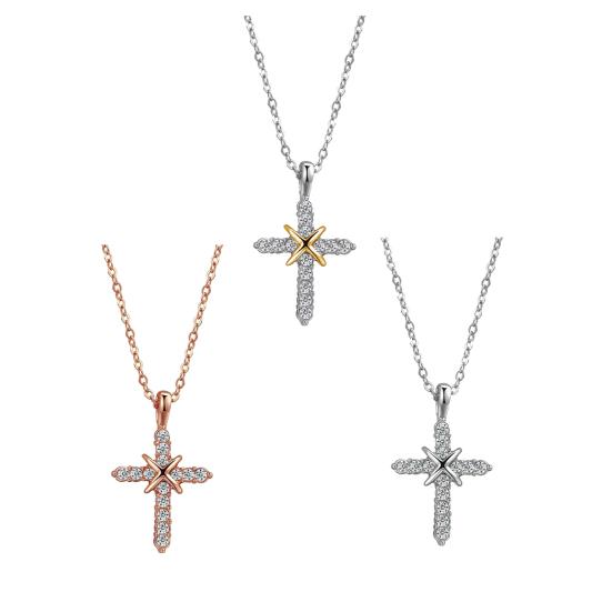 Women's Necklace Shiny Cubic Zirconia Pendant Necklace Birthday Anniversary Jewelry Gift for Girlfriend Teen Girls