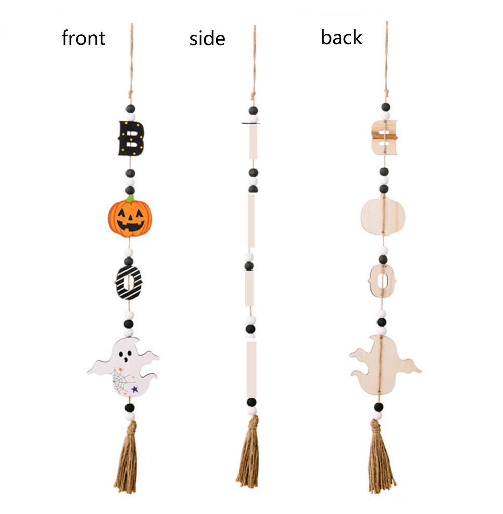 Halloween Hanging Home Party Ghosts Festival Decorative Bead Strings Witch Pumpkin Bats Pendants