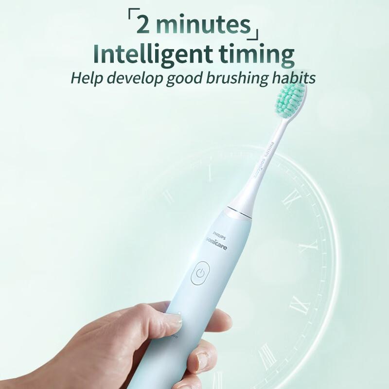 Philips Электрическая зубная щетка Национальный стандарт для взрослых Зубная щетка с мягкой щетиной Sonic Vibration HX2422 Двухскоростной режим 1 ручка щетки 1 насадка щетки