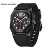 Quartz Watch Three Eyes Six Hands Men's Quartz Watch Casual Fashion Calendar Waterproof Multi-functional Chronograph Watch