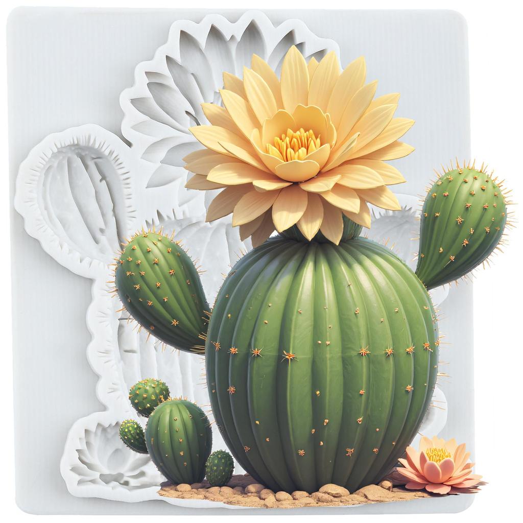 Силиконовые формы для кактусов Суккуленты Кактусы Форма для фондана Инструменты для украшения торта Топпер для кексов Форма для конфет шоколада мастики