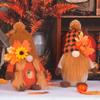 New Halloween Pumpkin Harvest Maple Leaf Faceless Doll Dwarf Thanksgiving Autumn Doll Decoration Decorative Figurines