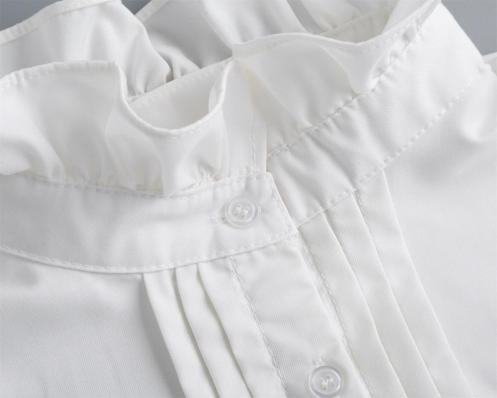 Women Ruffles Stand Fake Collar Half Shirt Lace Detachable Neck Collars Decoration Female Blouse Tops False Collar