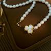 Новый Стиль Модный Счастливый Цветок Натуральный Пресноводный Жемчуг 14K Позолота Женское Колье-Чокер Рождественские Подарки Не Выцветает