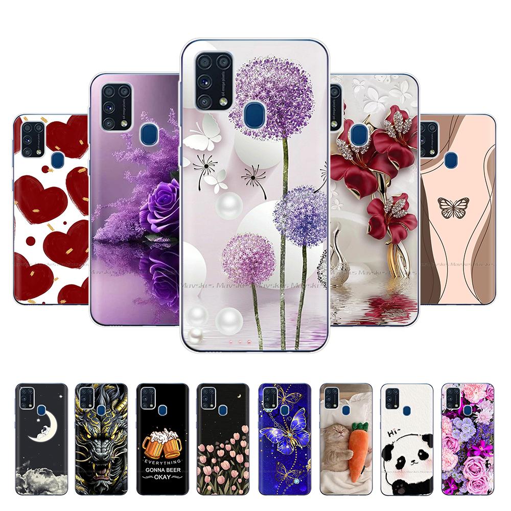 Для Samsung Galaxy M21 M31 Чехол Мягкий ТПУ Мягкий Силикон Модный Чехол для Телефона Для Samsung M21 M31 Funda Роскошная Задняя Крышка Coque Para
