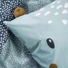 Parure de couette 140 x 200 "Funny Hyppo" Réversible 100% Coton / 57 Fils/cm²