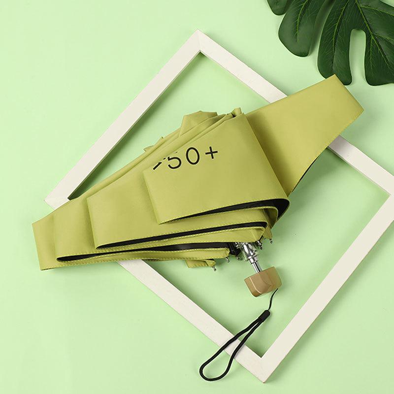 Плоский пятисложный женский зонт от солнца с защитой от УФ-лучей: Мини складной зонт двойного назначения.