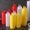 Plastic Squeezing Sauce Bottle New Squeezable Graduated Jam Container Salad 3 Nozzles Gravy Boats