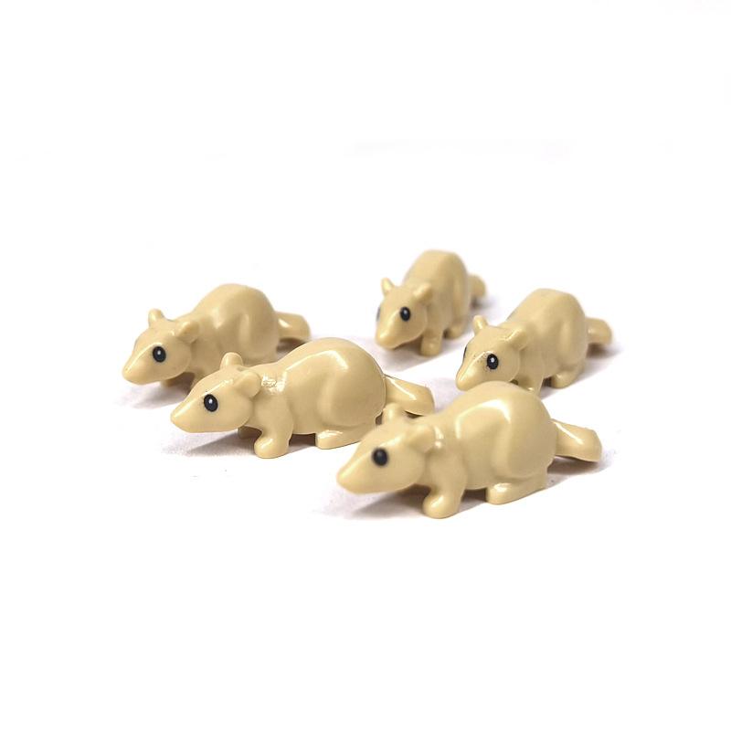 5PCS/Set Animals Cute Cat Pig Snake Figures DIY Building Blocks Toys for Children Gifts Toy Colorful Animal 38801 13786 1410pb01