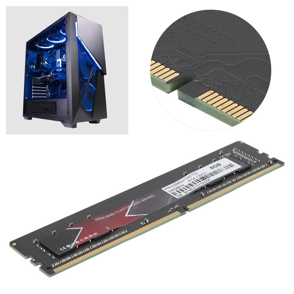DDR4 Тонкая Алюминиевая Высокопроизводительная Печатная Плата DDR4‑2400MHz PC4‑19200 Оперативная Память для Настольного Компьютера