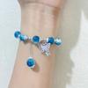 1PC Fashionable and Charming Butterfly Glass Bead Bracelet, Women's Sweet and Versatile Colored Bead Bracelet