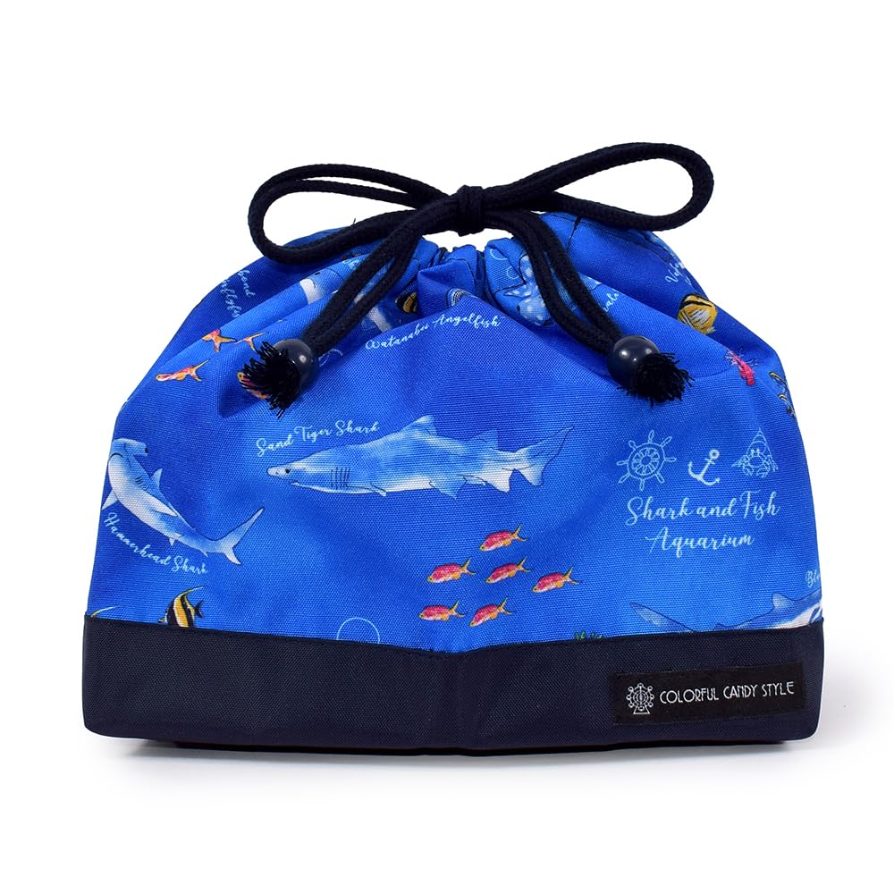 Colorful Candy Style Drawstring Bag Design Lunch and Cup by Blue A Stylish Gift for Boys and Perfect for Kindergarten and School Entrance Product