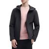 Fila Solid Color Hooded Casual Knit Jacket Men Jackets Black F11M342501F-BK