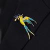 1PC Brooch Lightweight Lapel Pin Hypoallergenic Enamel Bohemian Bird Daily Swallow Sturdy Clothing Elegant