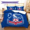 Crystal Palace Football Club Pattern Bedding,Quilt Set Quilt Cover Pillowcase Home Birthday Gift (1 * duvet cover + 2 * pillowcase, without core)