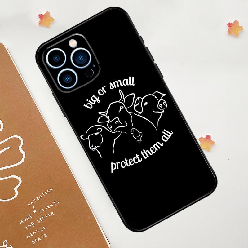 Vegan Inspiration Phone Case For iPhone 18 17 Pro Max 14 11 15 16 Pro Max 13 12 mini 16 Plus 16e 17 Air Funda