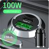 Автомобильное зарядное устройство 100 Вт, прикуриватель PD, быстрая зарядка для IPhone QC3.0, мини-USB Type C, мини-автомобильное зарядное устройство для телефона для Samsung, Huawei, xiaomi