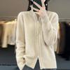 Sweaters Cardigan Stand Collar Women's Knitted Coats Lapel Warm Sweater