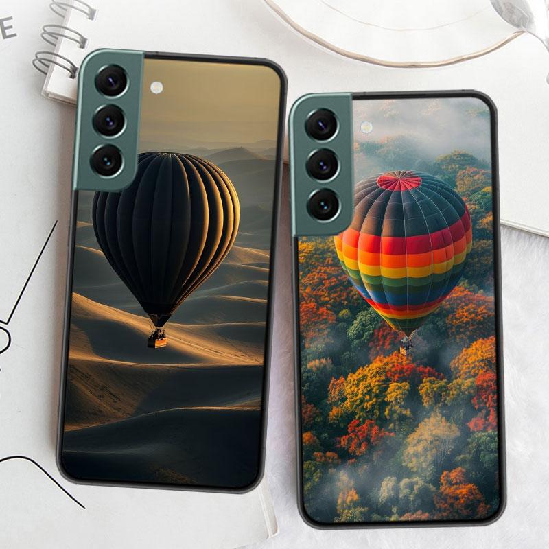 Drifting in a Hot Air Balloon's Serene Embrace Phone Case For Samsung Galaxy S22 S25 Ultra S21 S10 Plus S26 Edge S20 S23 S24 FE