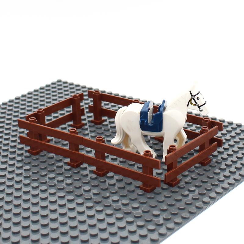 40 ШТ. Детали MOC 6079 Забор 1x8x2 2/3 Рельс Перила Стойка Строительные Блоки Кирпичики Креативные Совместимые с City Street View