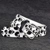 Pu Leather Goth Style Belt Punk-Style Halloween Skeleton Waistband Skull Print Belt Spicy Girls