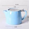 Ceramic Teapot with Lid and Filter Large Capacity Heat Resistant Strainer Tea Pot Cold Water Jug Kettle 550ml