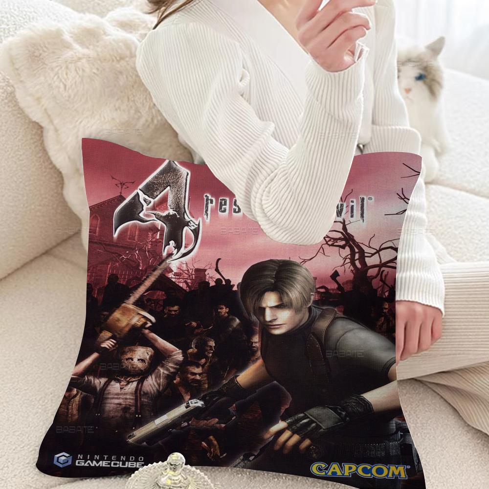 Game R-Resident Leon Kennedy Evil Pillow Gift Home Office Decoration Pillow Bedroom Sofa Car Cushion Coverpillow Case