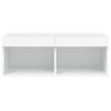 TV Cabinet with LED Lights White 80 x 30 x 30 cm