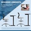 Office Chair Work Chair Desk Chair Height Adjustable Padded Light Gray