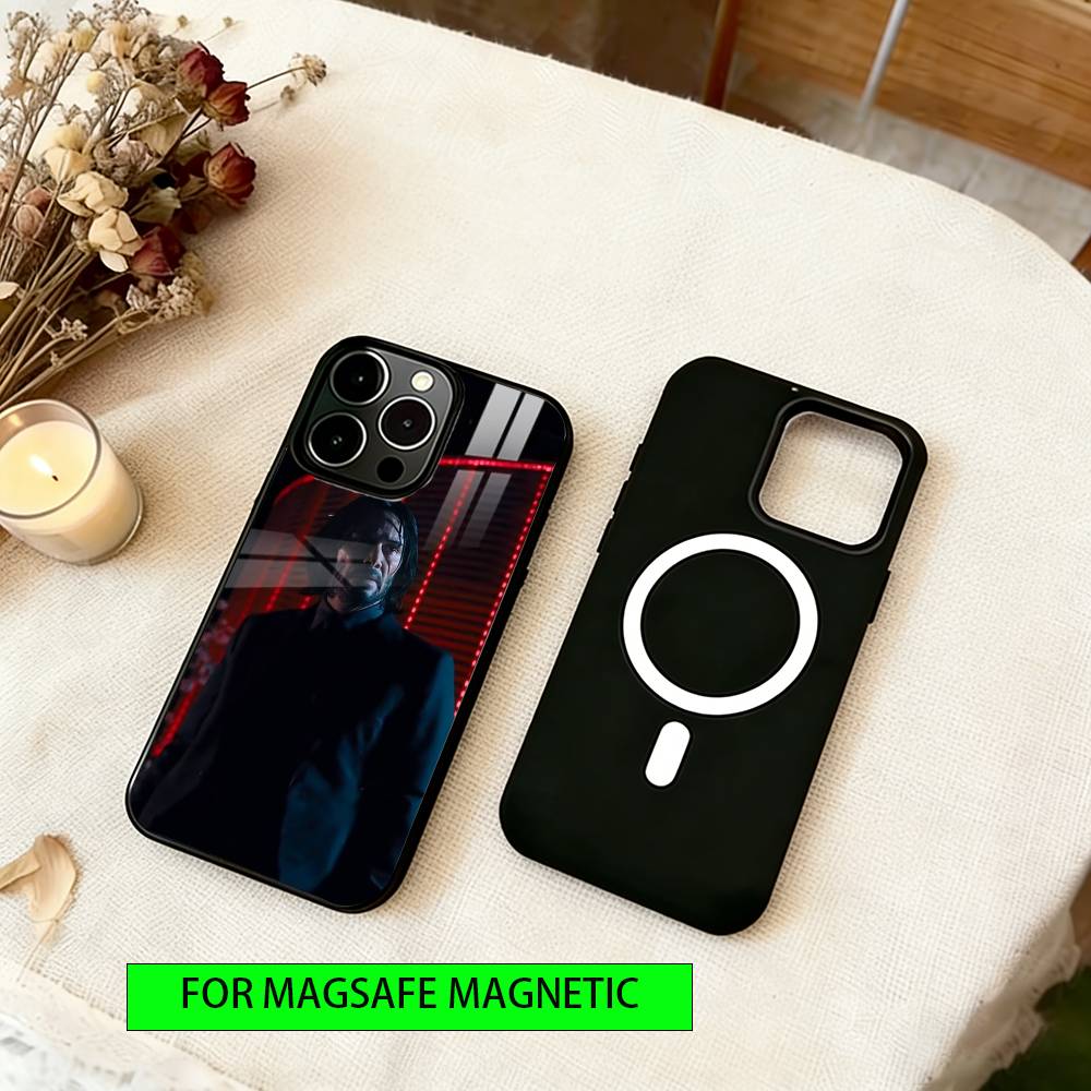 John Wick Phone Case For iPhone17,16,15,14,13,12,11 Plus,Pro Magnetic For Magsafe Wireless Charging