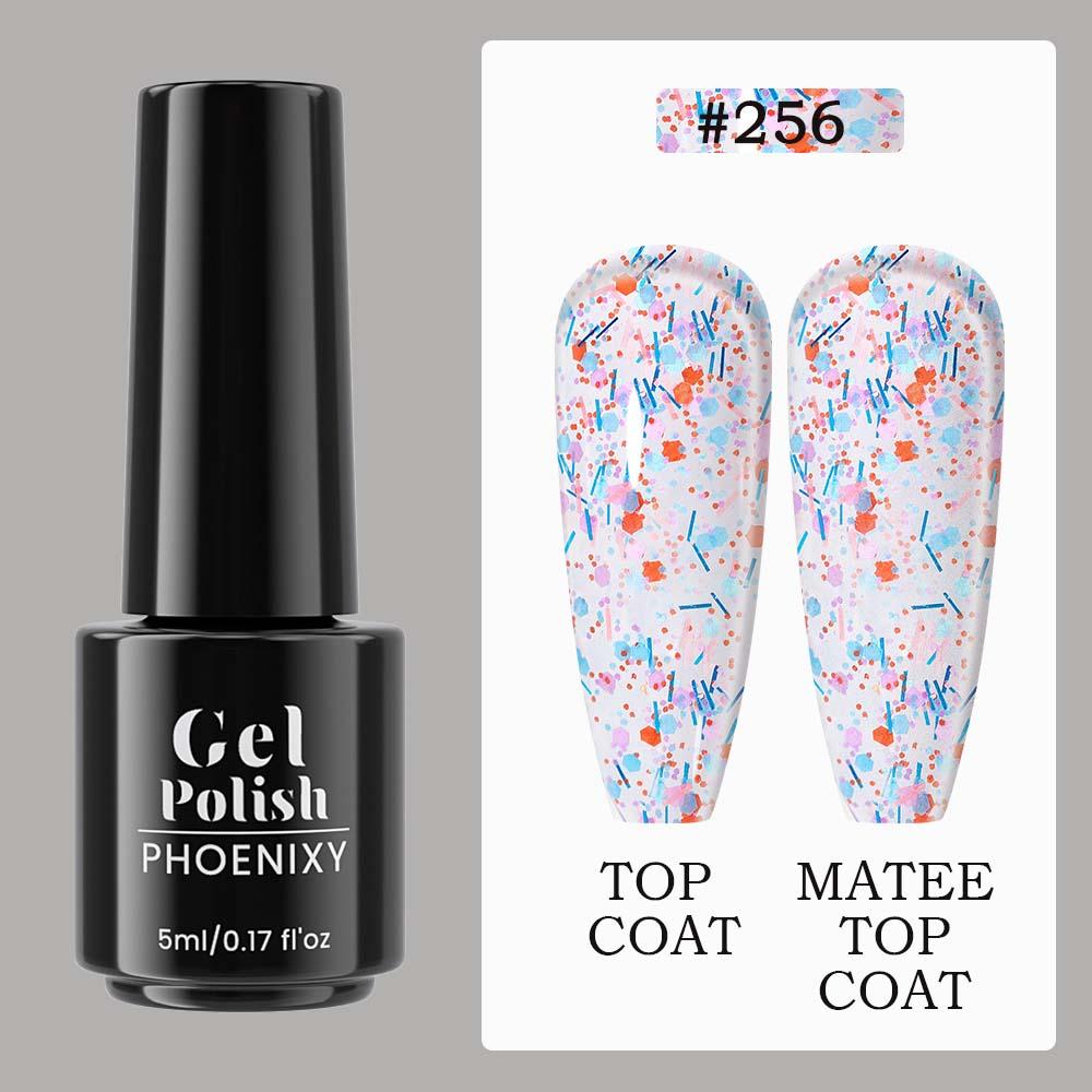 PHOENIXY 5ML Long-lasting Gel Nail Polish Top Base Coat Needed UV LED Soak-off Gel Nail Varnishes