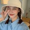 Trendy black fisherman hat for women, summer Korean style casual versatile Japanese sun protection sun hat, men's bucket hat