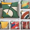 Абстрактная наволочка для подушки для велоспорта Короткий плюш Двусторонняя печать Квадратные наволочки для диванных подушек Домашний декор