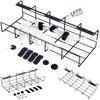 Cable organizer under the desk top, metal, black