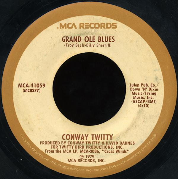7-дюймовая пластинка CONWAY TWITTY Grand Ole Blues MCA41059 MCA Records 1979 США Кантри/Фолк Б/у