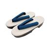 Kyoto Kimono Yuzen Zori Sandals with Memory Foam Sizes X Women's Reflax(R) Cushion, Comfortable, 23-24.5 (White Blue)
