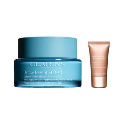 Крем Clarins Hydra-Essentiel Rich Cream — 50 мл — 1 шт. (Плюс бесплатный подарок от Clarins.: Укрепляющий крем для шеи — 15 мл)
