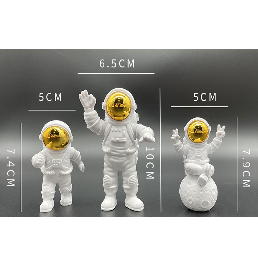 Торт на день рождения Космос Статуэтки космонавтов Украшения астронавтов со скульптурой Луны Фигурки космонавтов