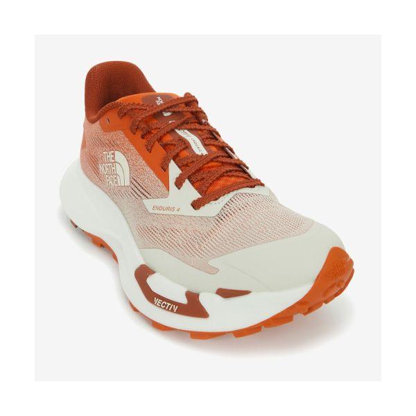 The North Face Vectiv Enduris 4 Comfortable Versatile Trail Running Shoes Men sneaker Orange White NS97S03A