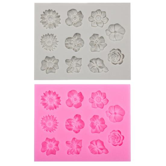 Силиконовая форма для торта «Роза», мини-формы для помадки и шоколада в виде цветка, универсальная форма для печенья