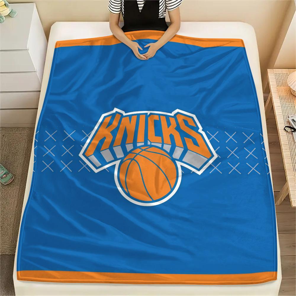 York Knicks Flannel Blanket, High quality Comfortable for All Seasons, Home Decor, Warmth and Comfort