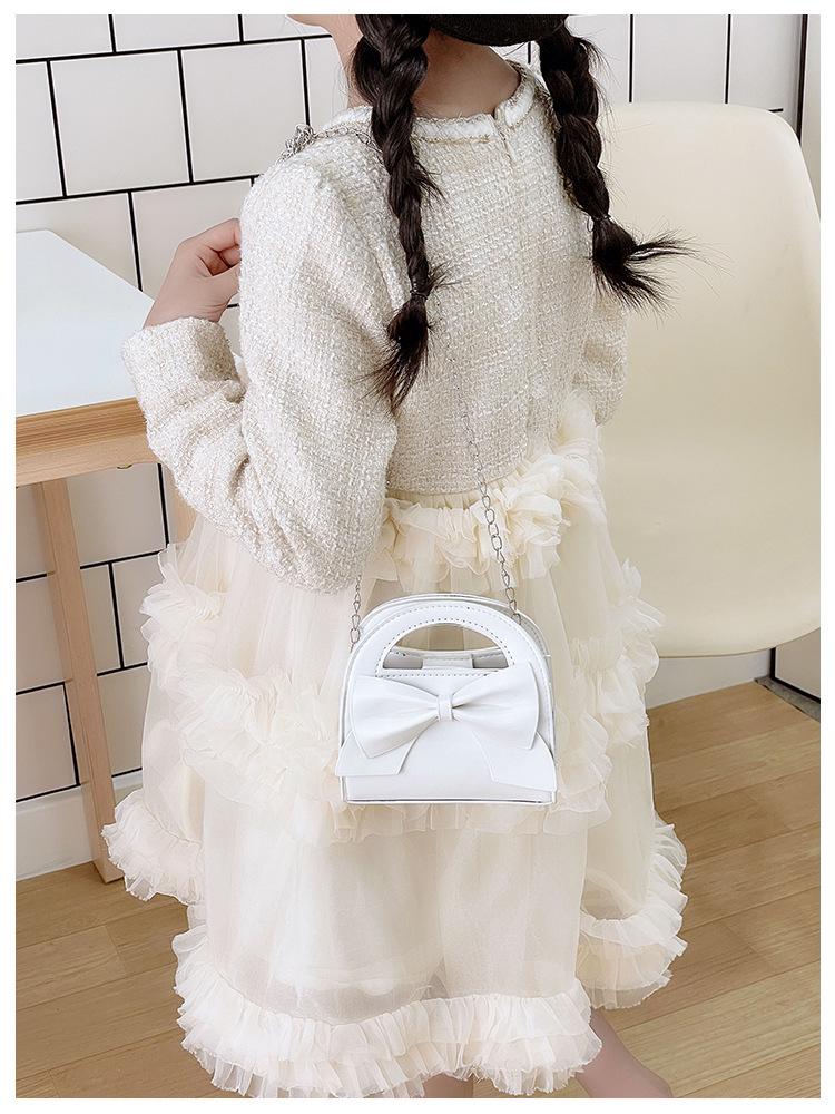 Girls' Cute Bowknot Crossbody Bag: Trendy Handbag for Kindergarten & Elementary School Students