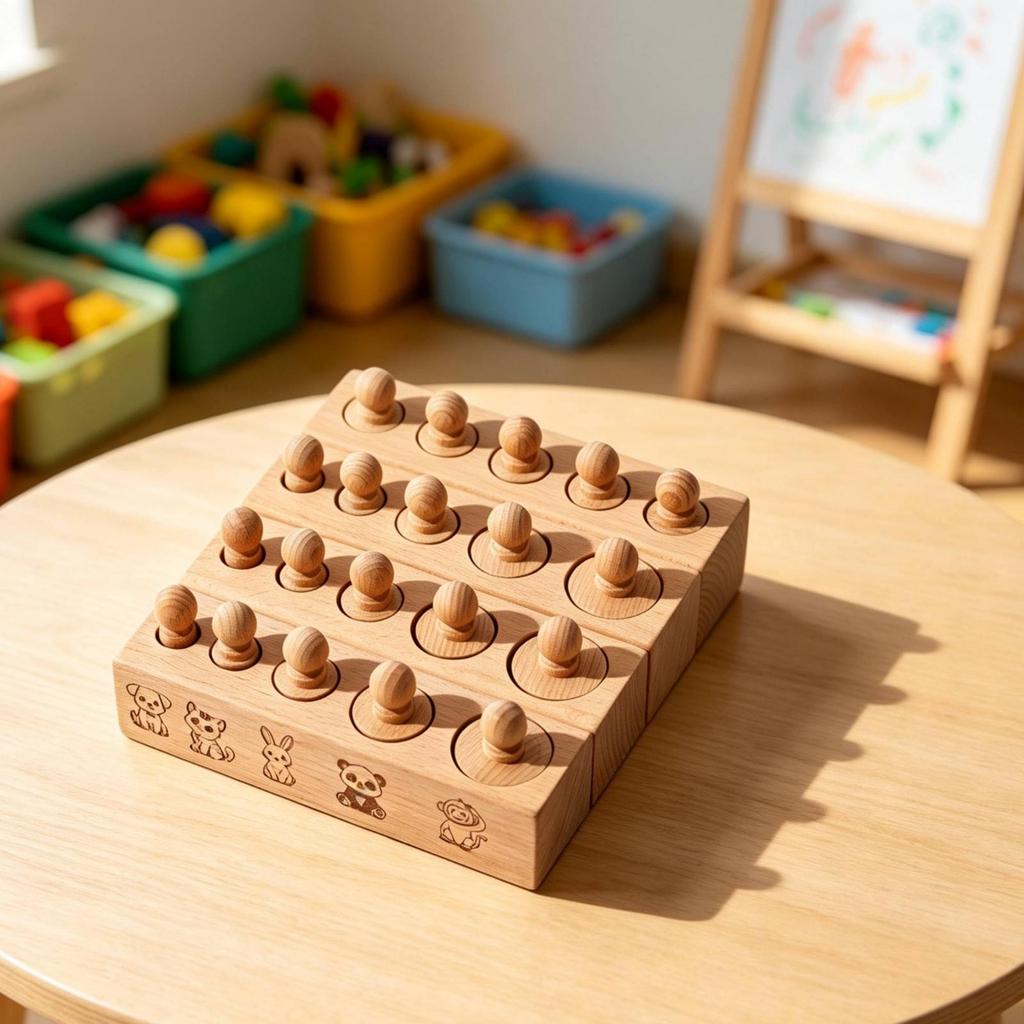 Wooden Sensory Matching Toy Hands-on Shape Sorting Board Screen-Non-Digital
