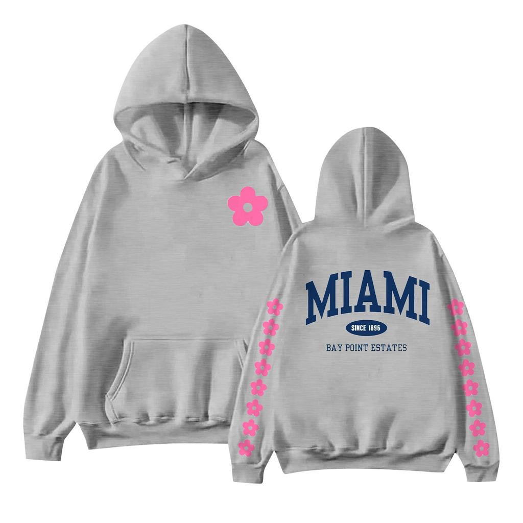 Женская мода с принтом, длинный рукав, свободная толстовка, верхняя часть, осенняя толстовка с капюшоном