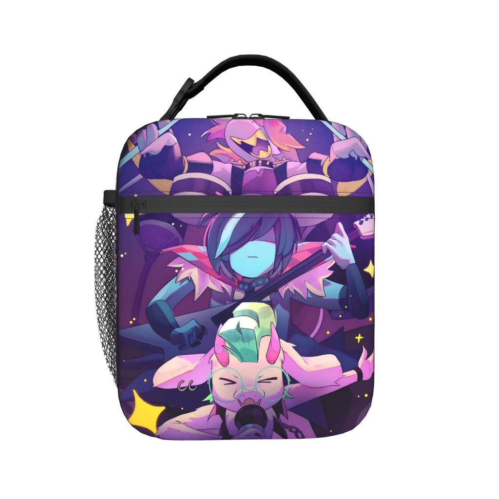 Deltarunes Ralsei Kris Susie Термосумка-ланчбокс, сумка-холодильник, многоразовая, Контейнер для еды, Видеоигра, Герметичная сумка-тоут, Ланч-бокс