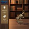 1 шт. Винтажная Мини-Статуэтка Кошки из Имитации Латуни, Металлическая Фигурка Животного, Настольное Ремесленное Украшение Для Дома, Офиса, Бизнес-Декора