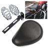 New Motorcycle Seat 3 Inch Springs Mounting Brackets Cushion Saddle Pad Black