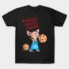 Asian Size Men Black Print T-shirt If You Give A Mouse A Cookie No-Cut Print Cotton Tshirt