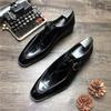 Мужская дизайнерская деловая кожаная обувь Деловая официальная обувь в британском стиле для мужчин Офисная обувь большого размера Туфли с квадратным носком и пряжкой Оксфордские туфли